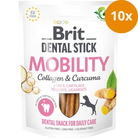 Brit Dog Snack Dental Stick Mobility - Curcuma & Collagen 251 g