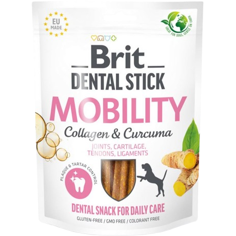 Brit Dog Snack Dental Stick Mobility - Curcuma & Collagen 251 g