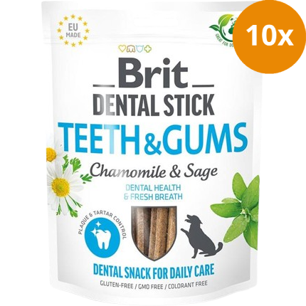 Brit Dog Snack Dental Stick Teeth & Gums - Chamomile & Sage 251 g