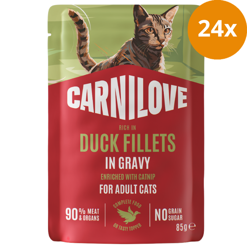 Carnilove Cat PB Gravy Duck with Catnip 85 g
