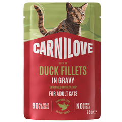 Carnilove Cat PB Gravy Duck with Catnip 85 g