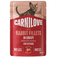 Carnilove Cat PB Gravy Kitten Rabbit 85 g