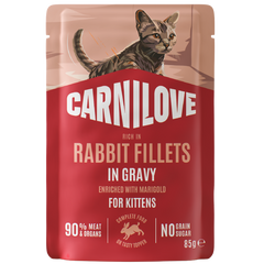 Carnilove Cat PB Gravy Kitten Rabbit 85 g
