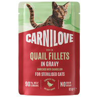 Carnilove Cat PB Gravy sterili. Quail 85 g