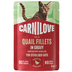 Carnilove Cat PB Gravy sterili. Quail 85 g