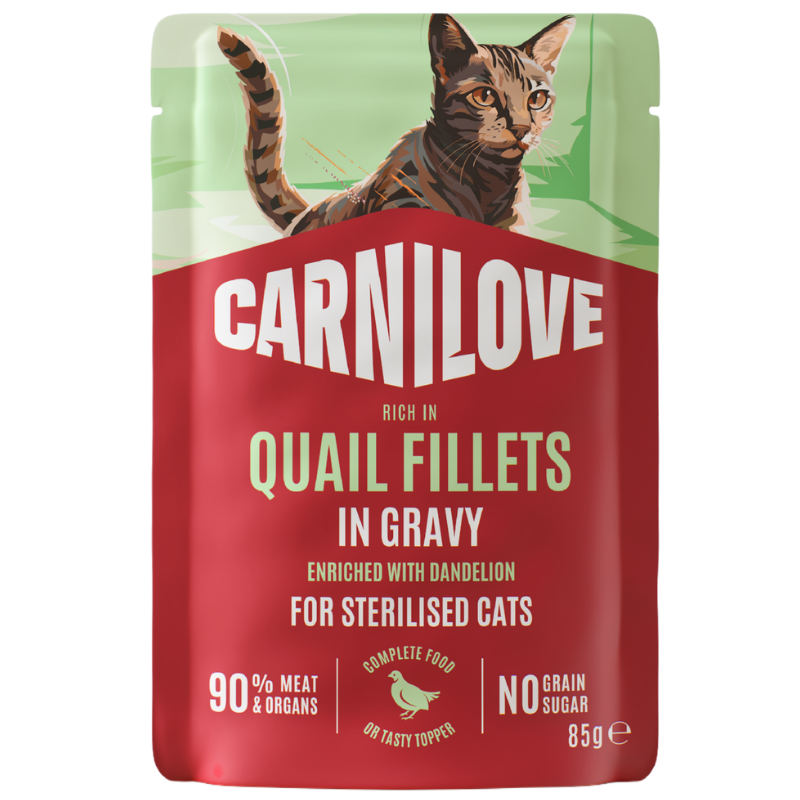 Carnilove Cat PB Gravy sterili. Quail 85 g
