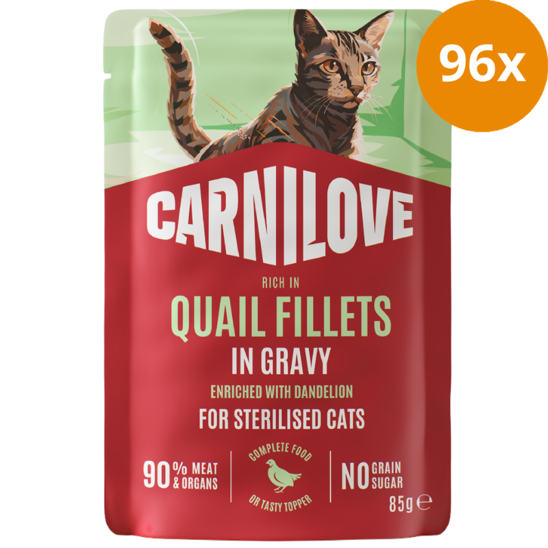 Carnilove Cat PB Gravy sterili. Quail 85 g