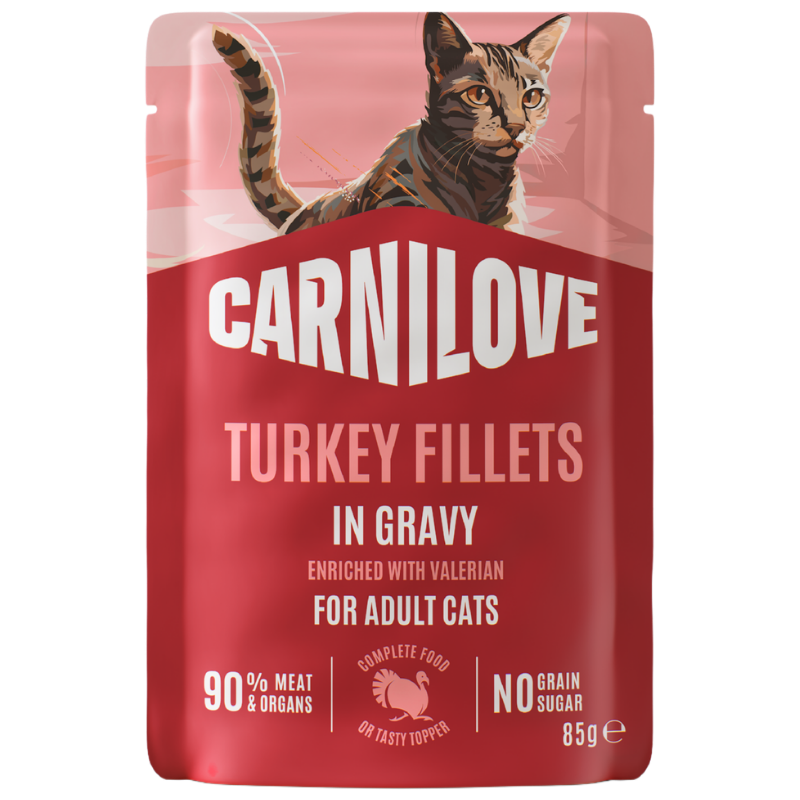 Carnilove Cat PB Gravy Turkey with Valerian 85 g