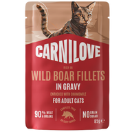 Carnilove Cat PB Gravy Wild Boar 85 g