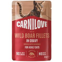 Carnilove Cat PB Gravy Wild Boar 85 g