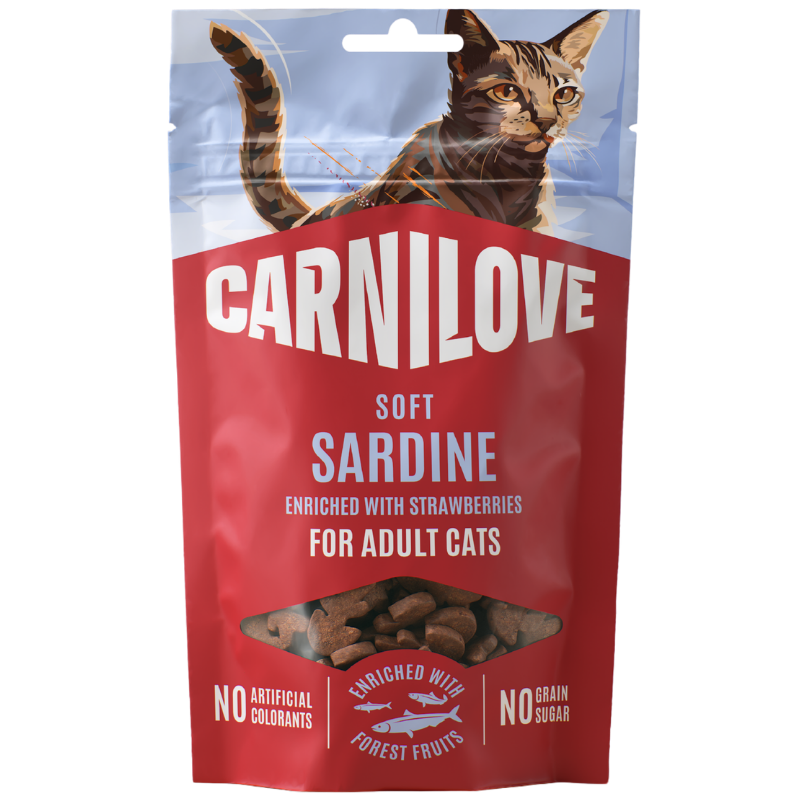 Carnilove Cat Snack Soft Sardine with Strawberries 50 g