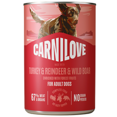 Carnilove Dog Dose Paté Adult Turkey & Reindeer 400 g