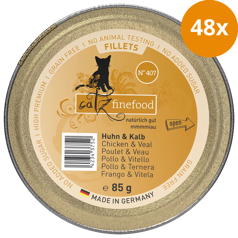 catz finefood Schale Fillets No. 407 Huhn & Kalb 85 g