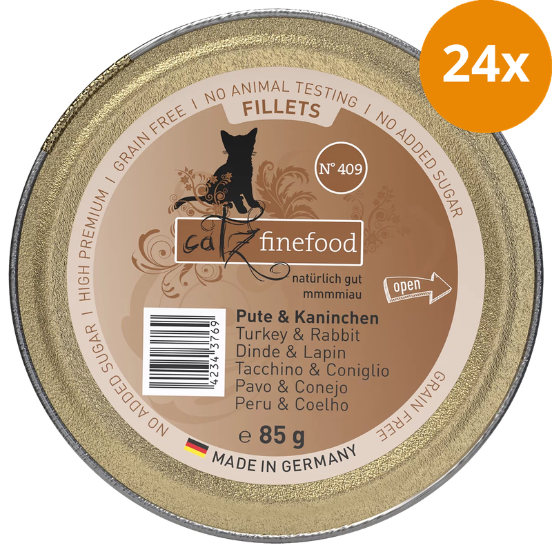 catz finefood Schale Fillets No. 409 Pute & Kaninchen 85 g