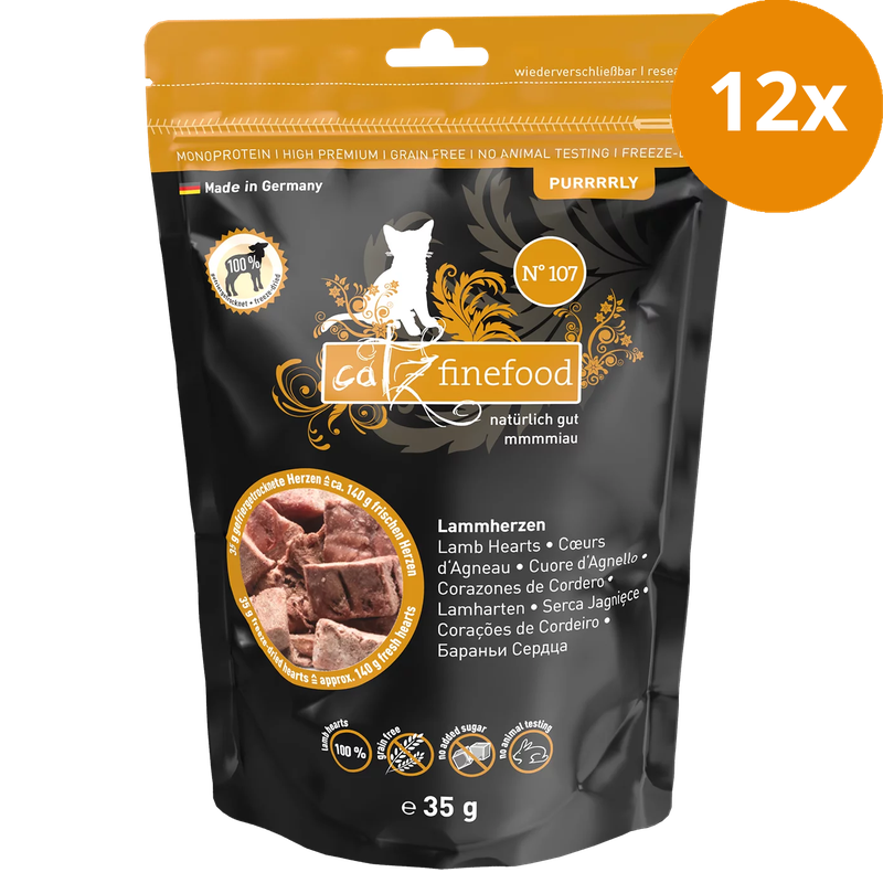 catz finefood Purrrrly No. 107 - Lammherzen 35 g