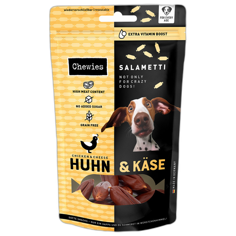 Chewies SALAMETTI Huhn mit Käse 200 g