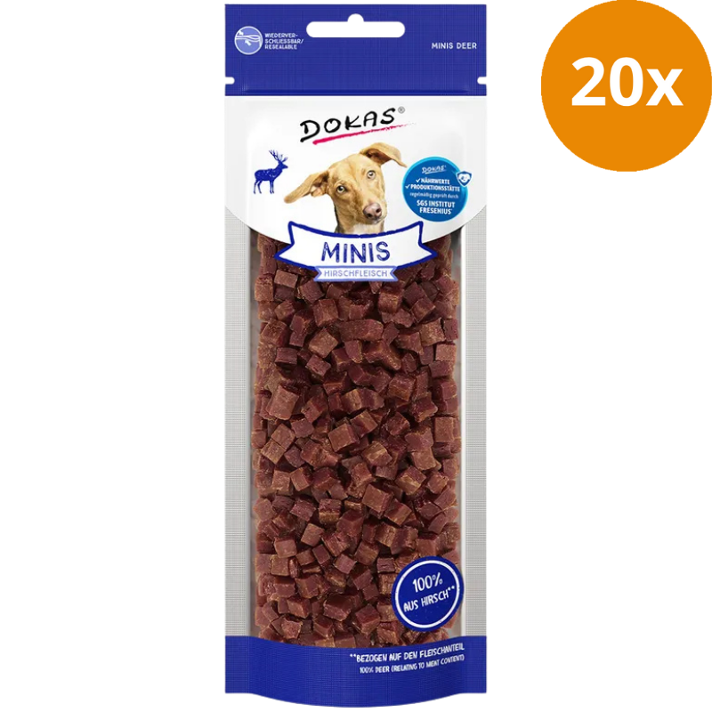 DOKAS Dog Minis Hirschfleisch 60 g  | Hundesnack