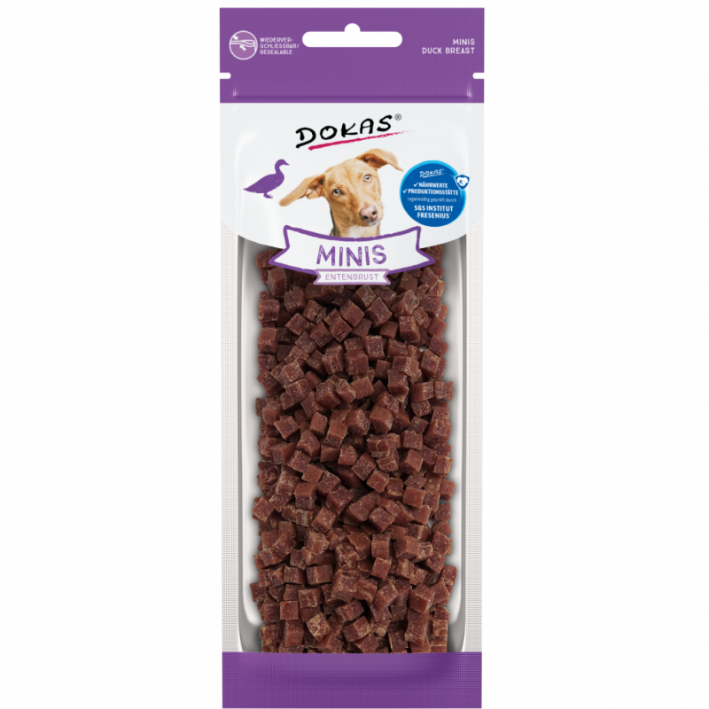 DOKAS Minis Entenbrust 70 g | Hundesnack