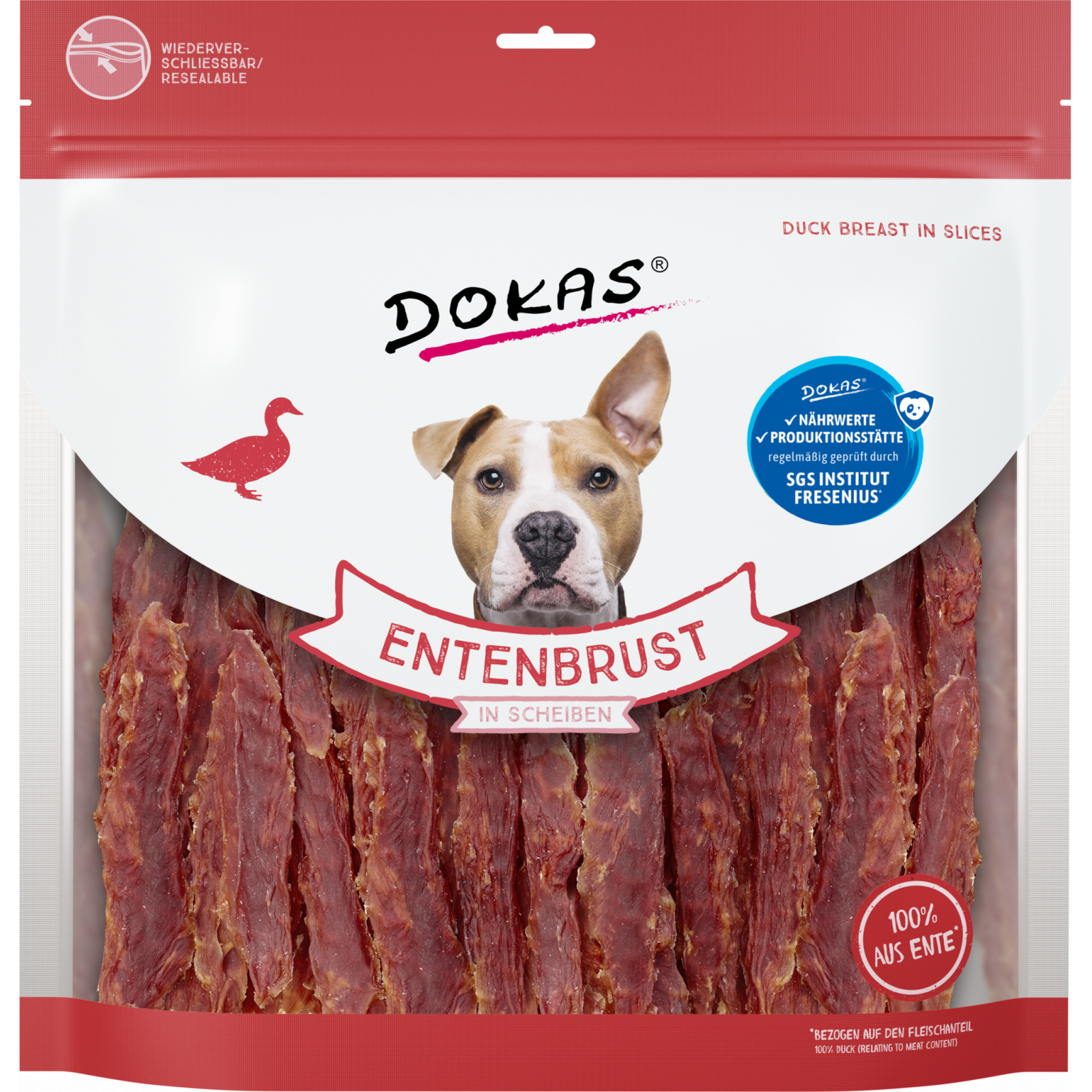 DOKAS Entenbrust in Scheiben 900 g | Hundesnack