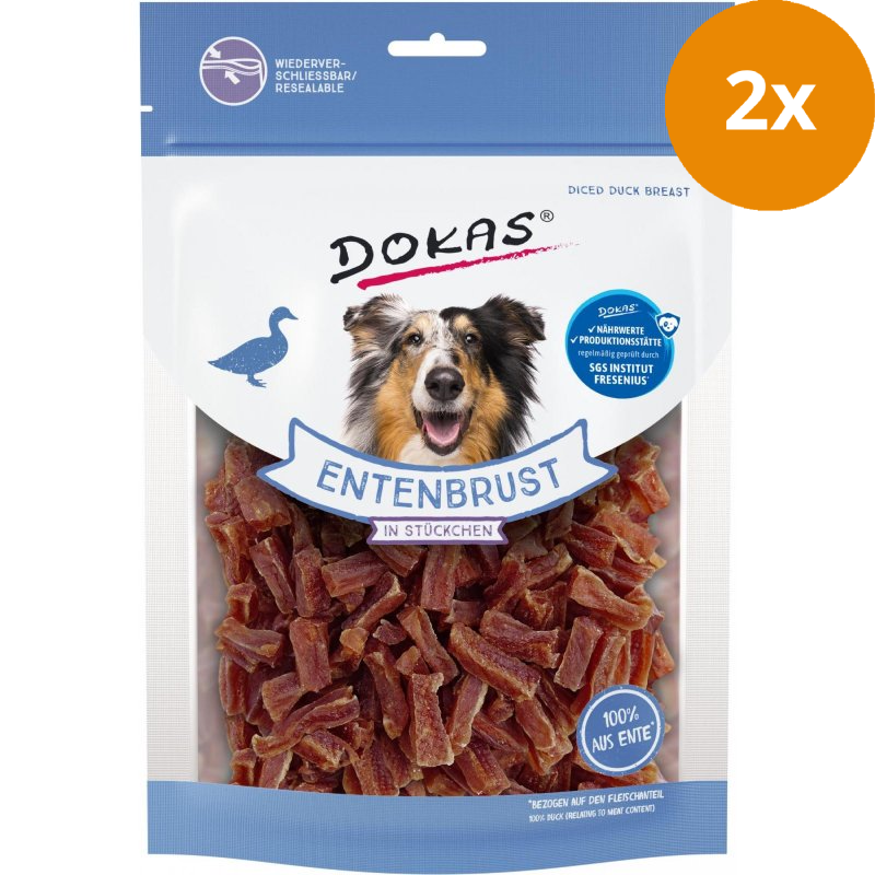 DOKAS Entenbrust in Stückchen 200 g | Hundesnack