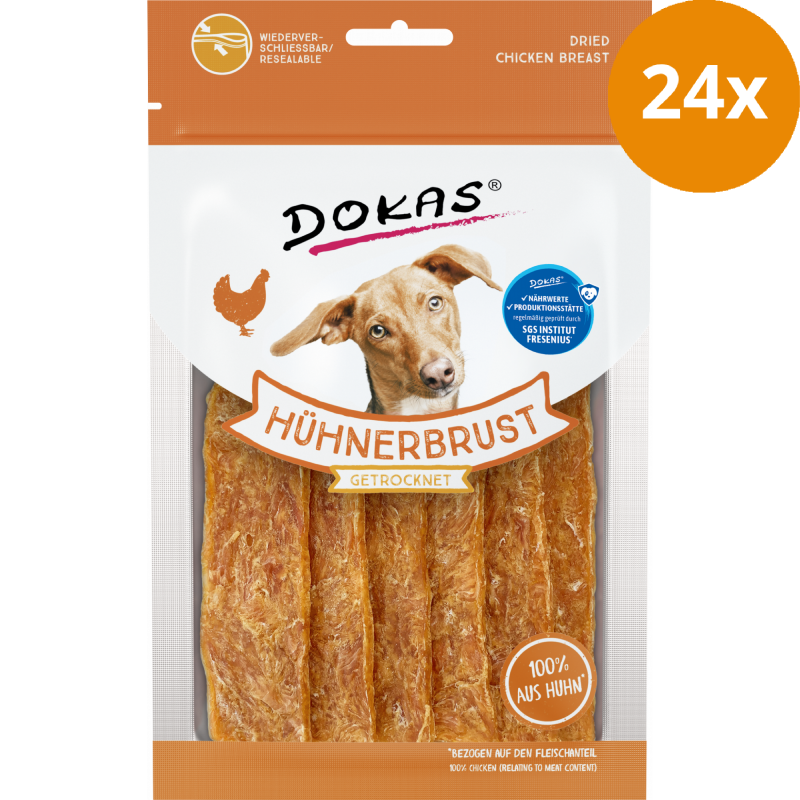 DOKAS Hühnerbrust getrocknet 70 g | Hundesnack