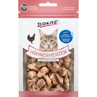 DOKAS Hühnerherzen gefriergetrocknet 15 g | Katzensnack
