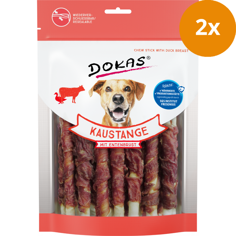 DOKAS Kaustangen mit Entenbrust 200 g | Hundesnack