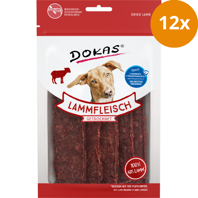 DOKAS Lammfleisch getrocknet 70 g | Hundesnack
