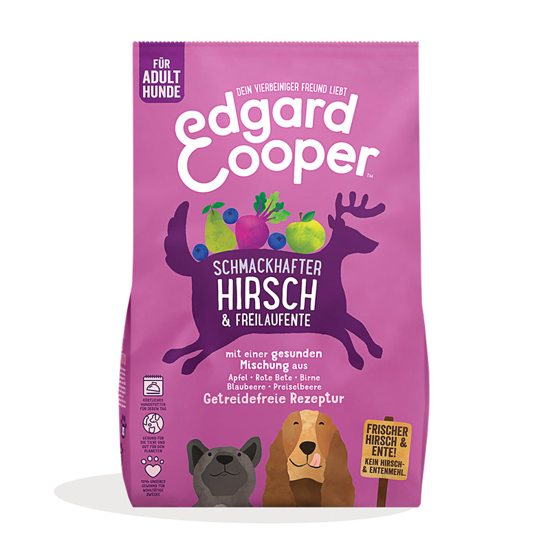 Edgard & Cooper Dog Hirsch & Ente Adult