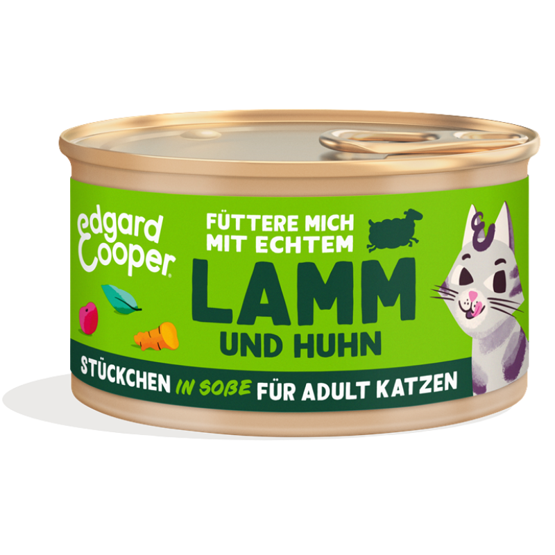 Edgard & Cooper Paté Adult Lamm und Freilaufhuhn mit Cranberrys, Salbei und Baldrian 85g