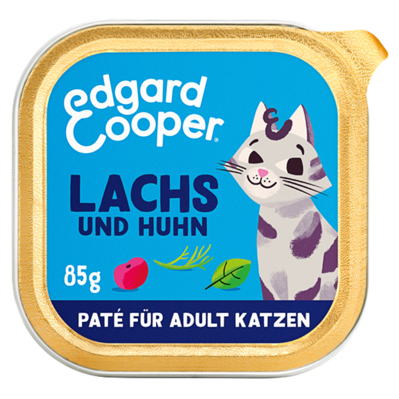 Edgard & Cooper Paté Adult MSC-Lachs und Freilaufhuhn mit Cranberrys, Basilikum und Dill 85g
