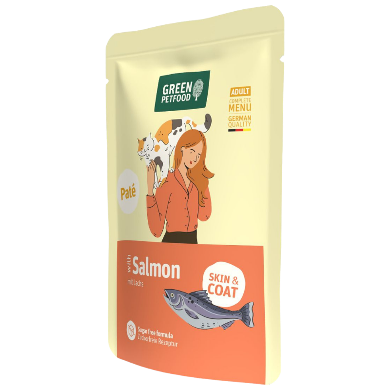 Green Petfood Cat Paté Salmon 85 g