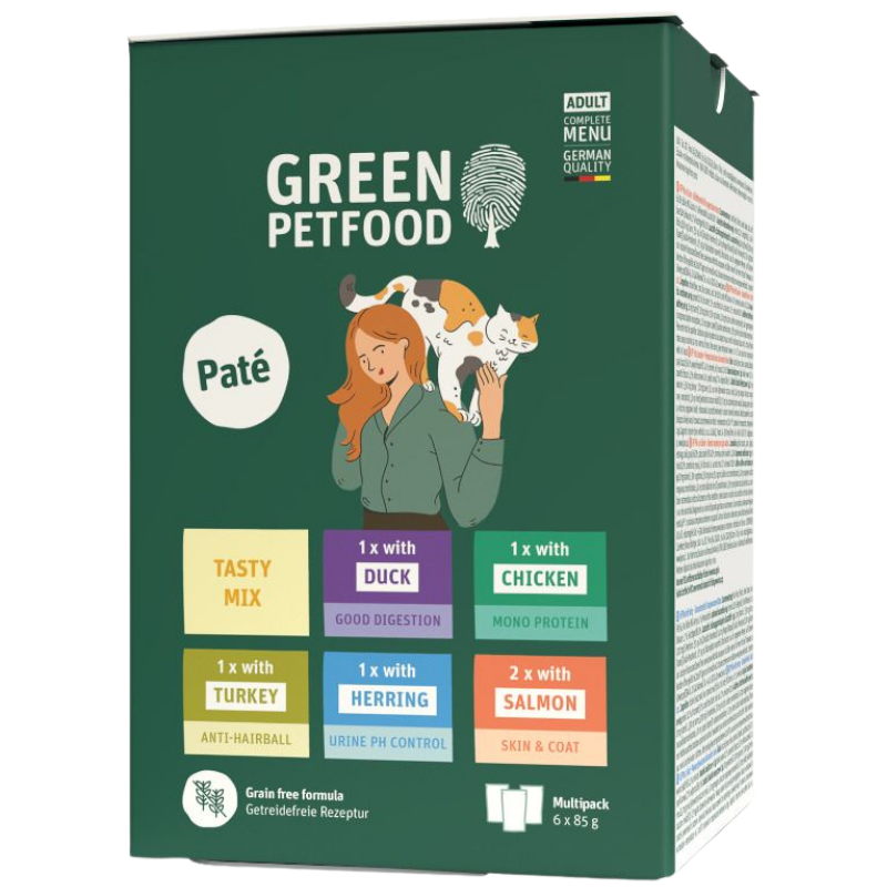 Green Petfood Cat MP Paté Tasty Mix 6 x 85 g