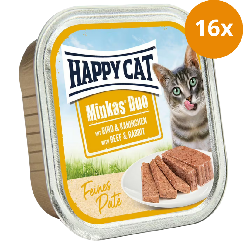 Happy Cat Minkas Schale Duo Rind & Kaninchen Paté 100 g