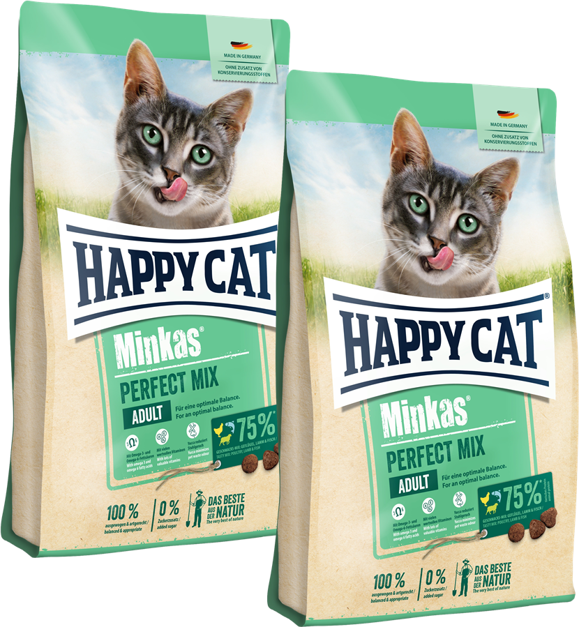 Sparpaket Happy Cat Minkas Perfect Mix Geflügel, Fisch & Lamm 2 x 10 kg