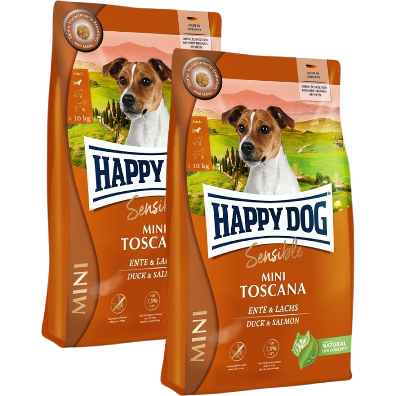 Sparpaket Happy Dog Sensible Mini Toscana 2 x 4 kg