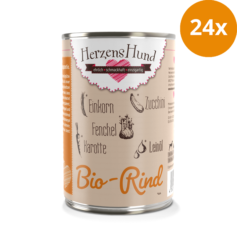 HerzensHund Bio Rind mit Bio Gemüse 400 g