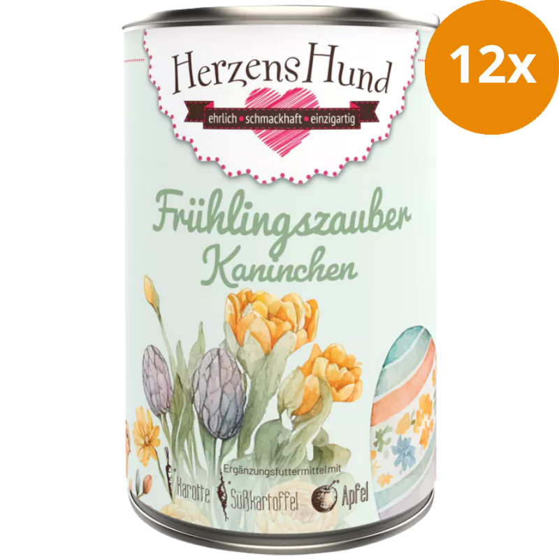 Herzenshund Frühlingszauber Kaninchen mit Bio-Karotte 400 g