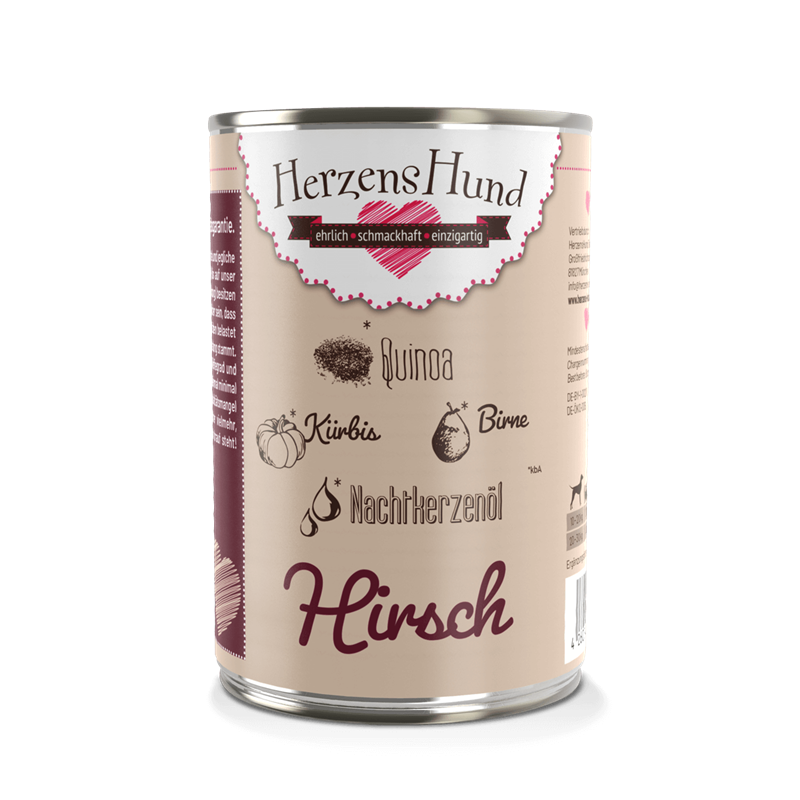 HerzensHund Hirsch mit Quinoa 400 g
