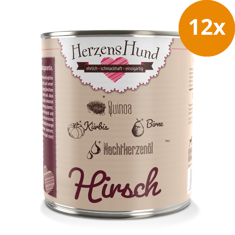 HerzensHund Hirsch mit Quinoa 800 g