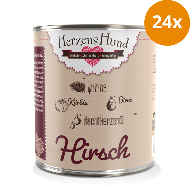 HerzensHund Hirsch mit Quinoa 800 g
