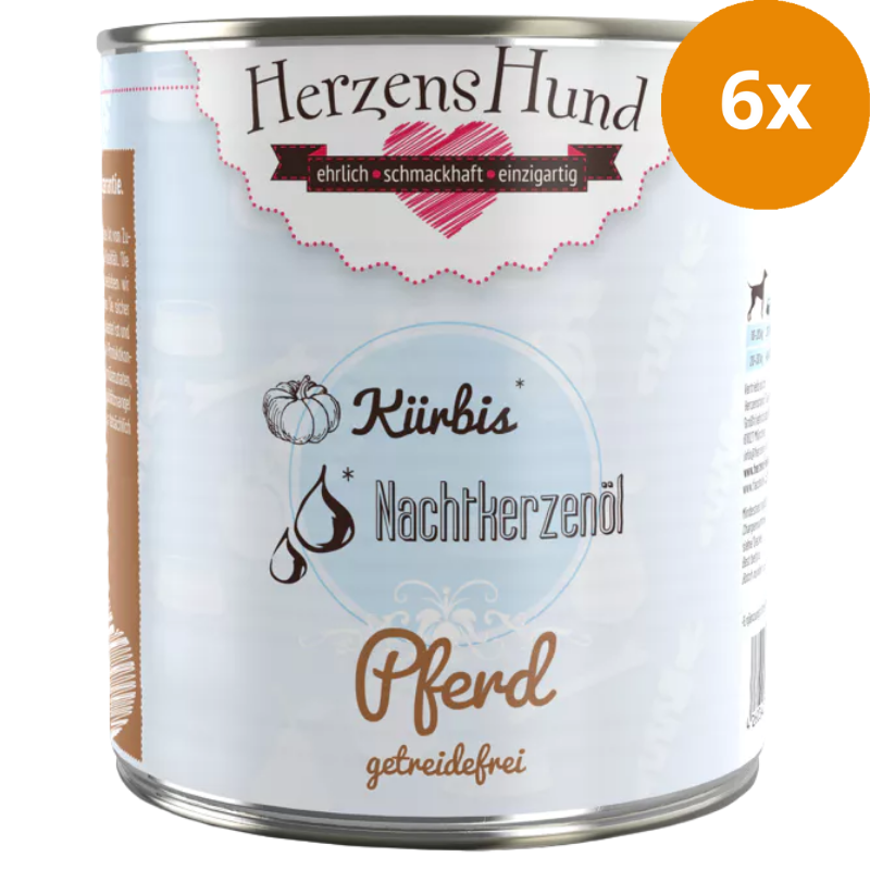 Herzenshund Pferd mit Kürbis getreidefrei 800 g