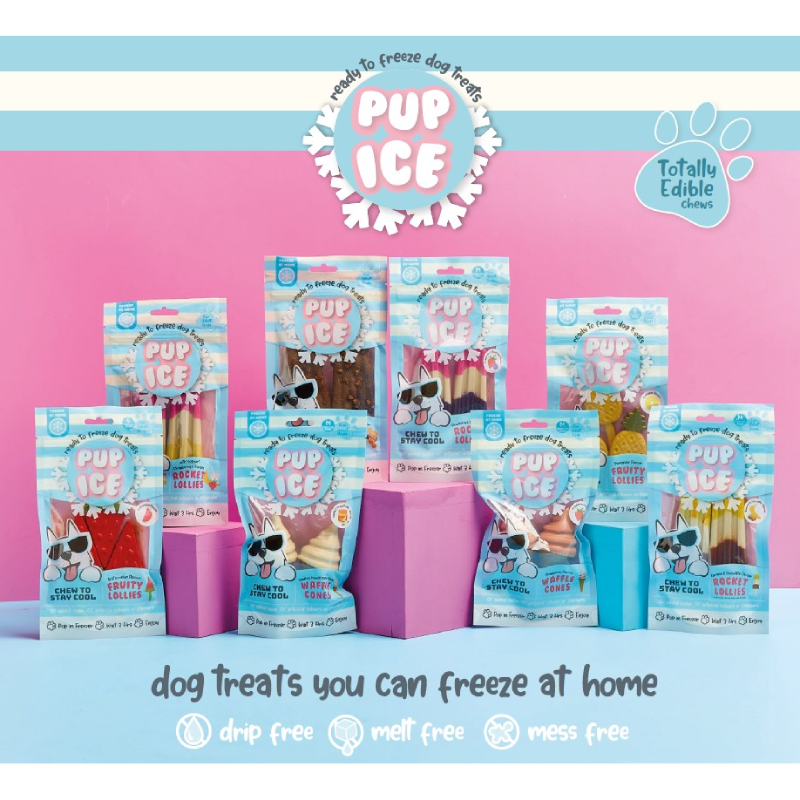 Imaginelles Pup Ice Dog SnackWaffle Cones Vanilla & Peanut Butter M