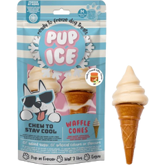 Imaginelles Pup Ice Dog SnackWaffle Cones Vanilla & Peanut Butter M