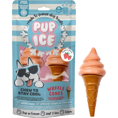 Imaginelles Pup Ice Dog Snack Waffle Cones Strawberry M