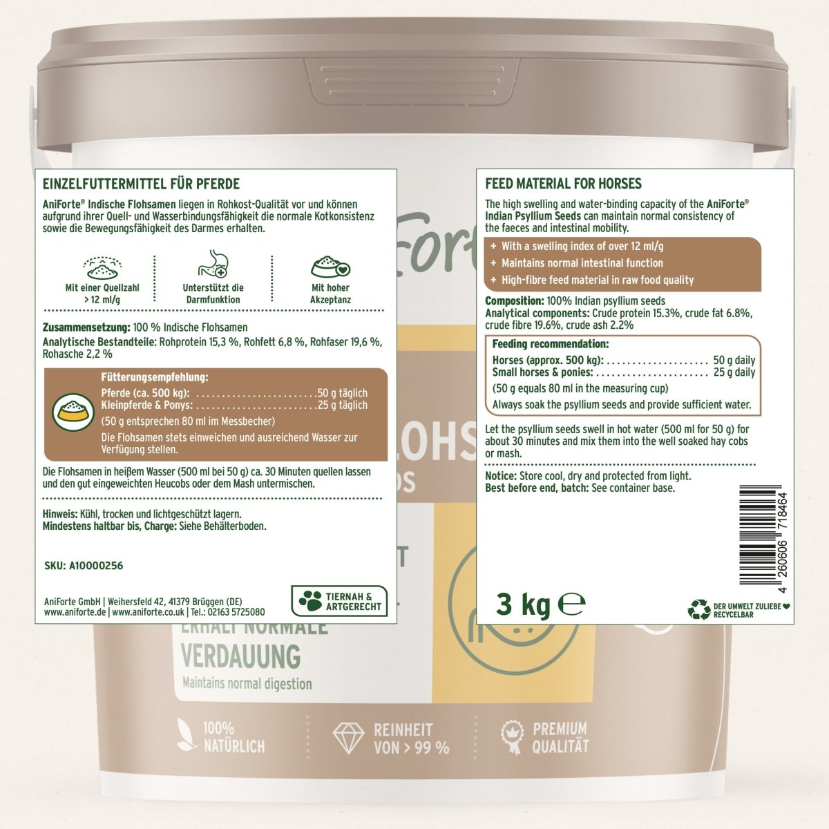 AniForte Indische Flohsamen 3 kg