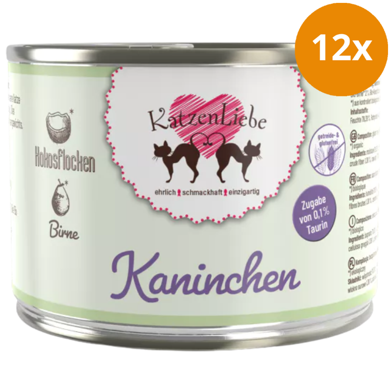 Katzenliebe Kaninchen mit Bio-Birne & Bio-Kokosflocken 200 g
