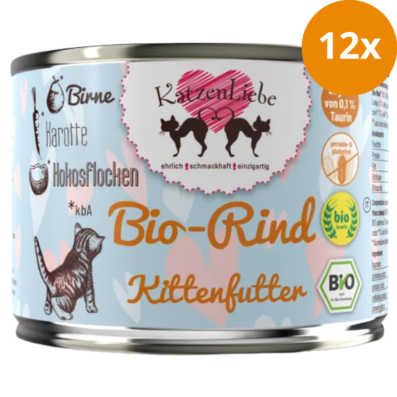 Katzenliebe Kitten Bio-Rind mit Bio-Karotte 200 g