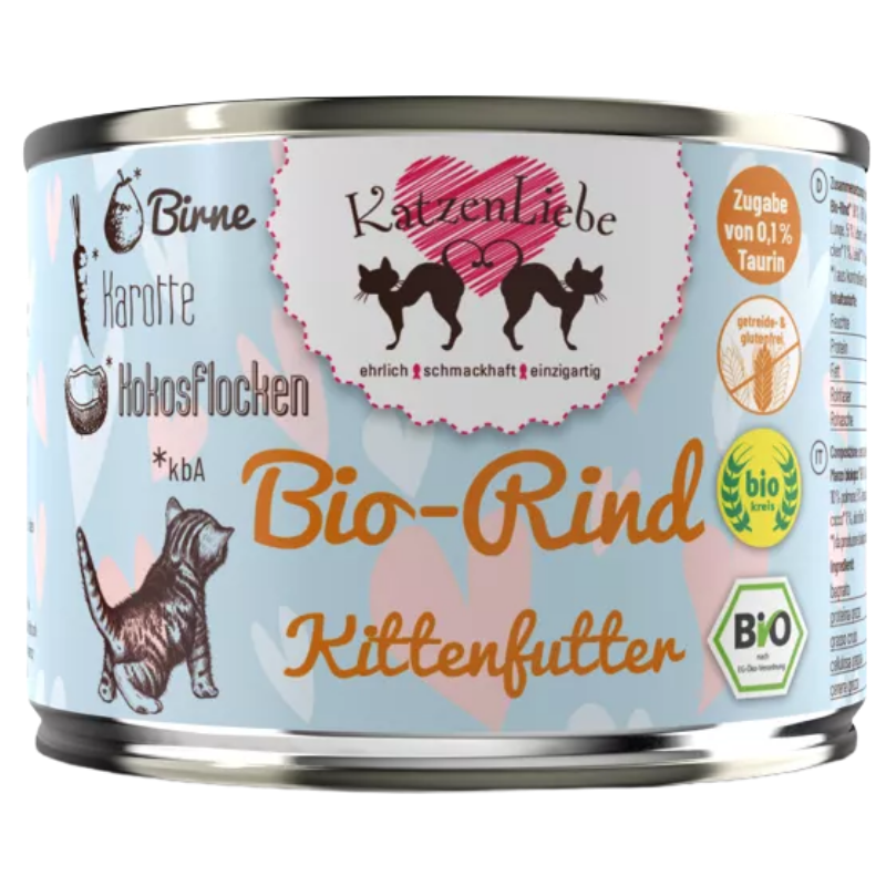Katzenliebe Kitten Bio-Rind mit Bio-Karotte 200 g