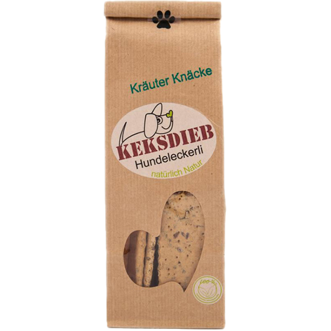 KEKSDIEB Hundeleckerli Kräuter Knäcke 100 g